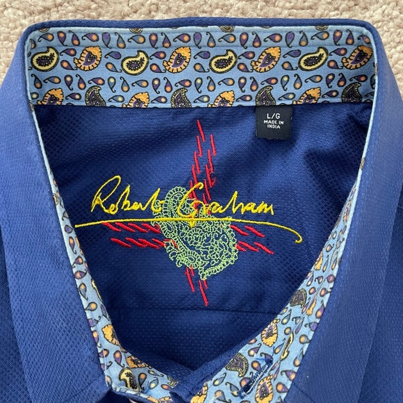Robert Graham blue dress shirt - Picture 2 of 8